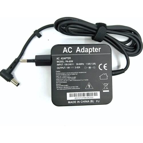 65w 19V 3.42A EU Plug AC Adapter Battery Charger For Asus X751m X750LN-TY012H TP500L TP550L Q552 X552E X551 X550C EXA1208EH