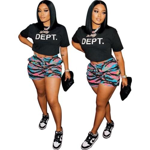 2021 New Shorts Women Mid Waist Loose Casual Black Sweatpants Summer Fashion Skull Print Street Punk Style Hip Hop Short Pants