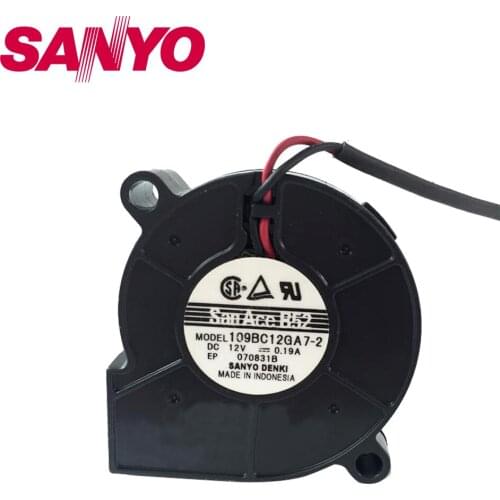109BC12GA7 -1 5015 12V 0.12A 5cm 50mm turbo centrifugal cooling fan