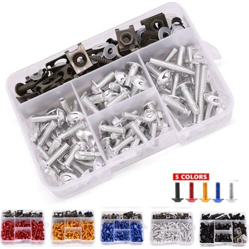 175PCS Motorcycle Fairing Bolts Screw Aluminum Bodywork Screws Nut Kit For Suzuki DR250 DJEBEL dr 250 Yamaha XMAX125 XMAX250