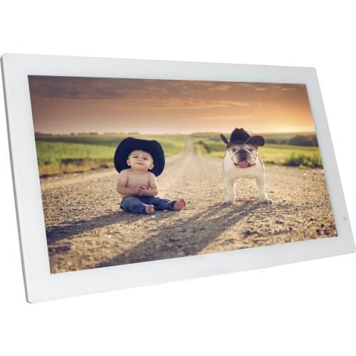 21.5 inch programmable wall mount digital photo frame with motion sensor