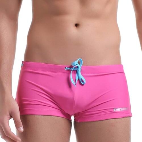 A525 High Quality Solid Men Swimwear Sunga Beach Shorts Swimming Trunk Shorts Board Surfing Swim Shorts Men Swimsuits Sunga