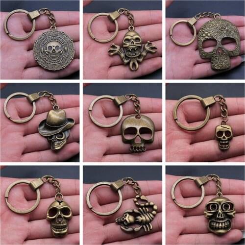 1 Piece Keychain Skull key ring fashion hot sale cute keychain accessories cute keychain key chain ring