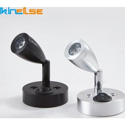 DC12V LED Spot Reading Light RV Boat Caravan Camp Trailer Bedside 3W Aluminum Spotlight Adjustable Interior Lighting With Switch