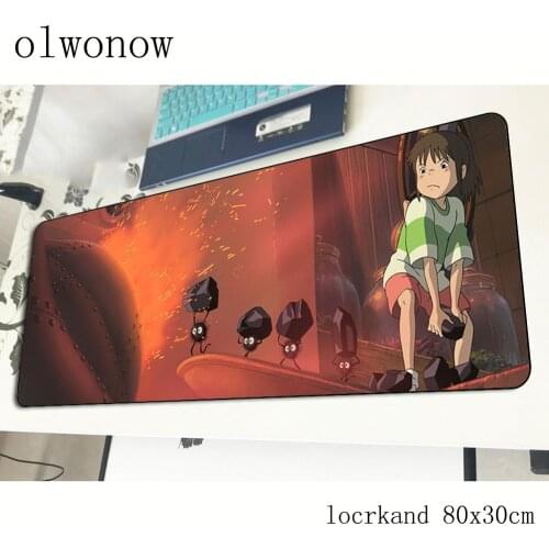 Spirited Away mousepad gamer cute 800x300x3mm gaming mouse pad Mass pattern notebook accessories laptop padmouse ergonomic mat