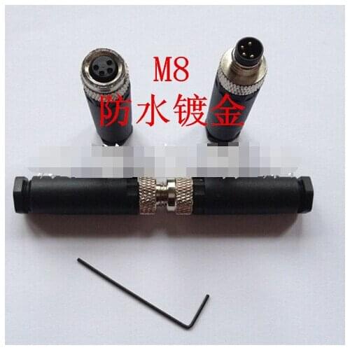 M8 4Pin/3pin locking Connectors Aviation Plug Socket Male & Female Wire Panel Connector Adapters Adaptor