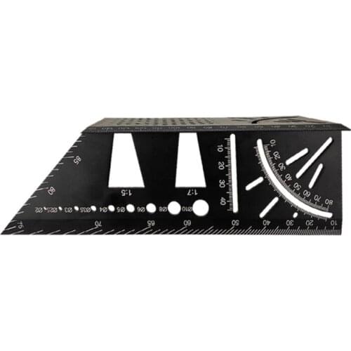 45 90 Degree Accurate Measuring Square Angle Ruler Woodworking Portable Accessories Aluminum Alloy Multifunctional Marking Gau