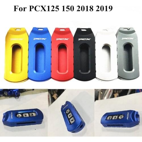 Modified motorcycle cnc aluminium alloy pcx150 125 pcx Remote Key Case Cover Remote Control Keychain Case Bag for pcx 2018 2019