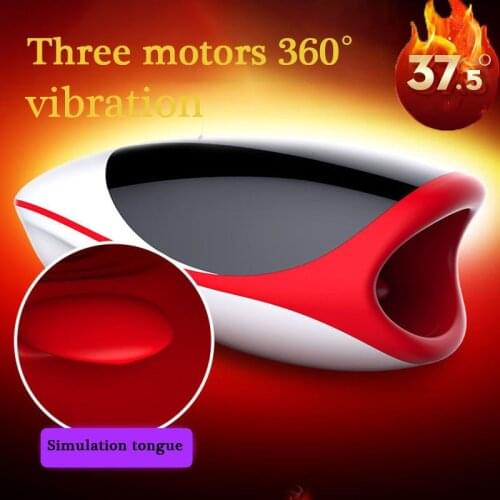 Leten Male Masturbator Vibrator for Men Silicone Automatic Heating Deep Throat Oral Sex Cup Sex Toys for Men Blowjob Machine