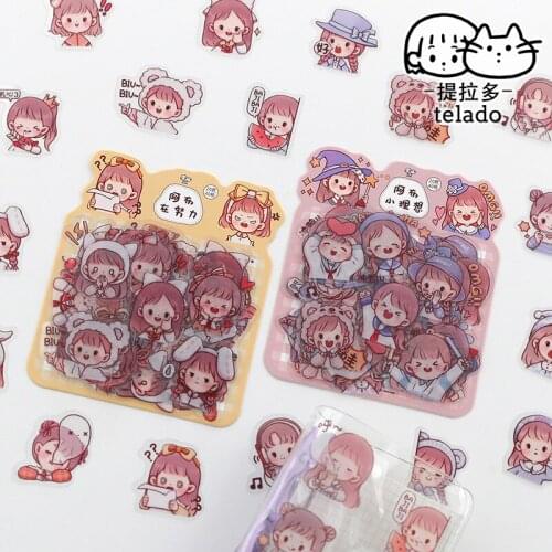 20sets/lot Kawaii Stationery Stickers Abu cute girl Diary Planner Decorative Mobile Stickers Scrapbooking DIY Craft Stickers
