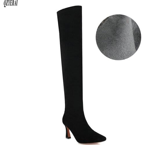New arrival winter women shoes Over knee boots women boots Fashion boots Stretch tight Female boots sexy snow boots Size 34-48