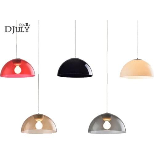 Nordic Plexiglass hemisphere colorful pendant lights for clothing store dining room fixtures modern design suspension luminaire