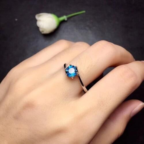 Simple and stylish, natural topaz ring, beautiful color, exquisite workmanship, 925 sterling silver
