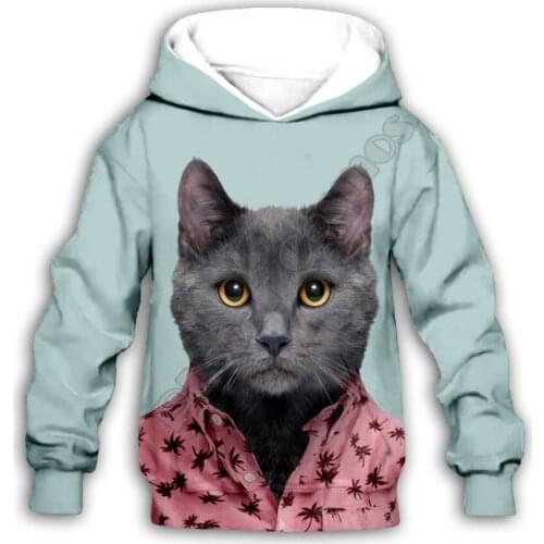 Funny Cat 3d printed Hoodies family suit tshirt zipper Pullover Kids Suit Funny Sweatshirt Tracksuit/Pant Shorts
