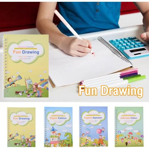Magic Writing Paste Magic Calligraphy Handwriting Copybook Set Writing Board Tracing Book for Kid Calligraphic Letter Writing
