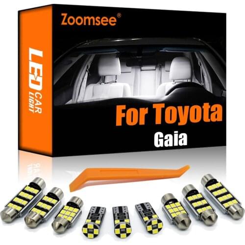 Zoomsee 9Pcs Interior LED For Toyota Gaia 1998-2004 Canbus Vehicle Bulb Indoor Dome Map Reading Trunk Roof Light Car Lamp Kit