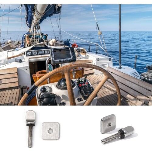 1/2pcs Stainless Steel Boat Surfboard Fin Screw & Fin Plate Replacement Kit Longboard Fin Screws Plate Tool Boat Accessories