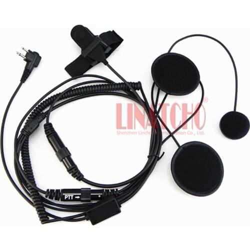 2-pin connector finger PTT GP68, GP88, GP88S motorcycle walkie talkie helmet headset mic