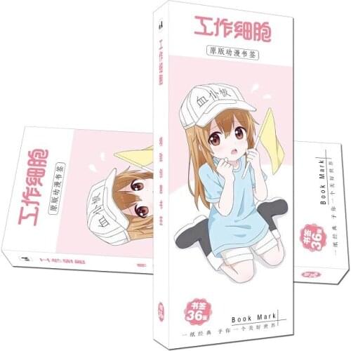 36 Pcs/Set Anime Hataraku Saibou Cells At Work Paper Bookmark Book Holder Message Card Gift Stationery