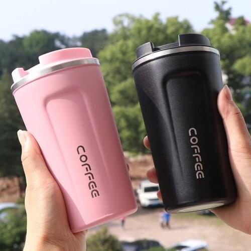 500/380ML Thermos Flask Coffee Mug Dobble Thickened Big Car Thermos Mug Travel Thermo Cup Thermosmug For Gifts Vacuum Flask