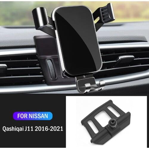 Car Mobile Phone Holder Air Vent Stand GPS Gravity Bracket For Nissan Qashqai J11 2016 2017 2018 2019 2020 2021 Car Accessories