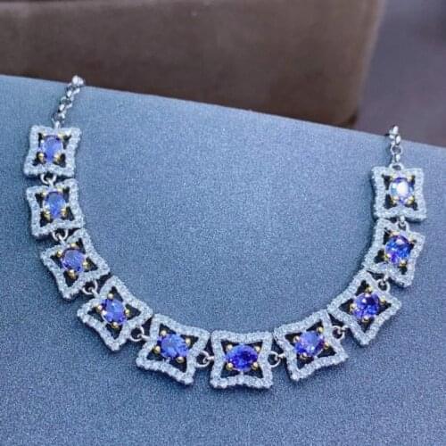 2021 Good Design Bracelets Luxury Tanizanite 3*4mm Pandora Bracelet Silver 925 Original