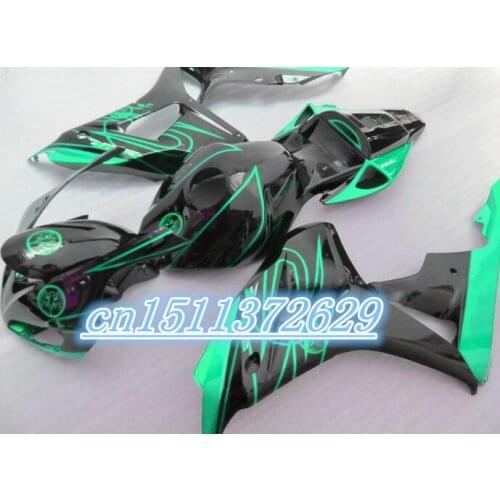 Dor-new green black Fairings set for 06 07 CBR 1000RR 2006 2007 CBR1000RR 06 07 2006 2007 fairing body kits for D