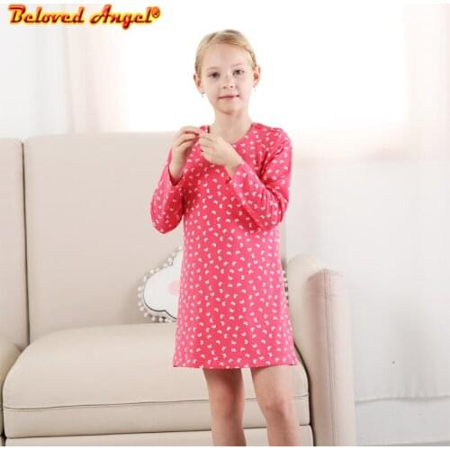Girls Cotton Dress Long Sleeve Children Vestidos Kids Dresses for Girls Clothes Toddlers Cartoon Princess Dress Baby Clothing