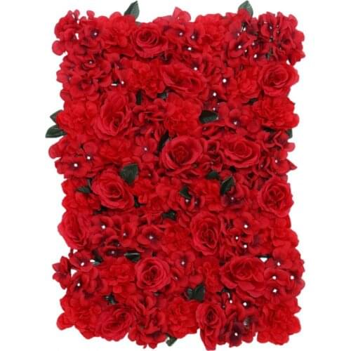 Artificial Flower Panel Exquisite Multipurpose Faux Silk Flower Decorative Stimulation Rose Wall Panel for Wedding Flowers Head