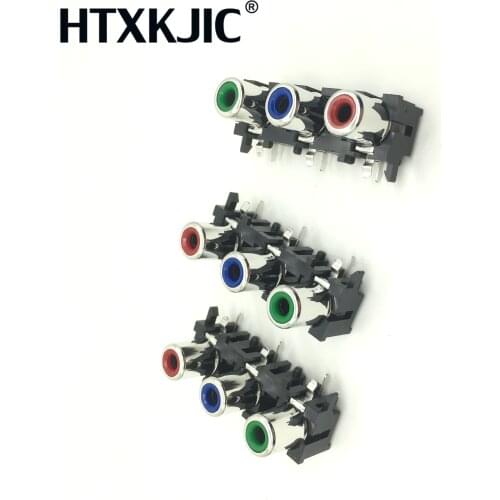 RCA / AV RCA-307 A concentric core Cinch 3-hole connector with two mounting posts AV-8.4 Green blue Red Hole distance 15mm