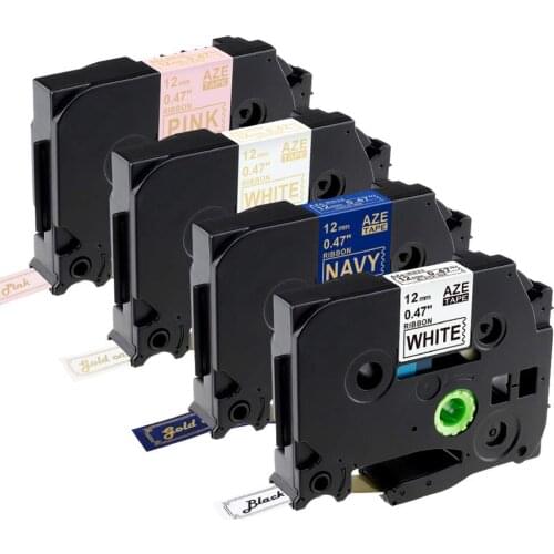 12mm P Touch TZe Ribbon Tapes TZe-R231 TZe-R234 TZe-RN34 TZe-RE34 1/2" Label Maker Tapes Compatible for Brother P-Touch Ribbon