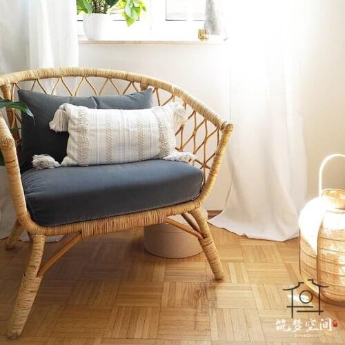 Zq Rattan Furniture Sofa Table Chair Combination B & B Balcony Single Leisure Rattan Chair