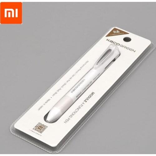 Original Yuopin KACO 4 In 1 Multifunction Pens 0.5mm Black Blue Red Refill Gel Pen Mechanical Pencil Japanese ink Office School