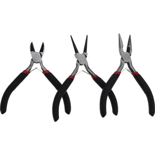 Multi-Function Manual Pliers Needle Nose Pliers Mini Diagonal Pliers Manual DIY Tool Mini Pliers Black Handle 5-Inch Cutting Pli