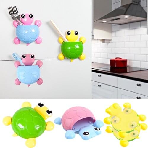 Cartoon Animal Toothpaste Holder Dispenser Wall Suction Cup Mount Turtle Automatic Tooth Brush Bathroom Accessories Child