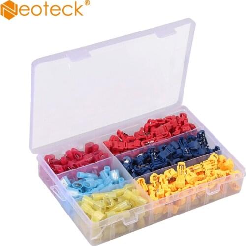 Neoteck 240pcs Scotch Lock Wire Connectors T Tap Connector Splice Terminals Scotchlock Insulated Wire Quick Splice Terminal
