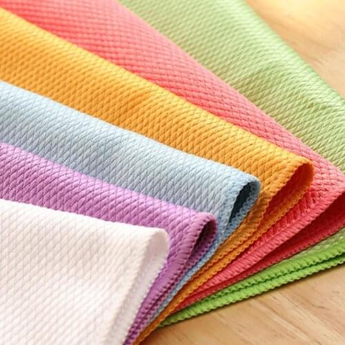 New 1Pc Kitchen Towel Cleaning Cloth For Window Glass Random Tool Cleaning Home Color Rags Bowl Wipe Tile Floor Dish Car Ce W3Y5