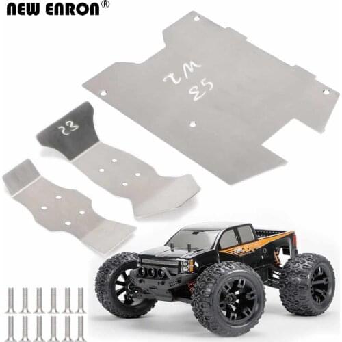 NEW ENRON 1Set Stainless Steel Chassis Protector Guard Armor Skid Plate for For 1/10 RC Team Magic TM E5