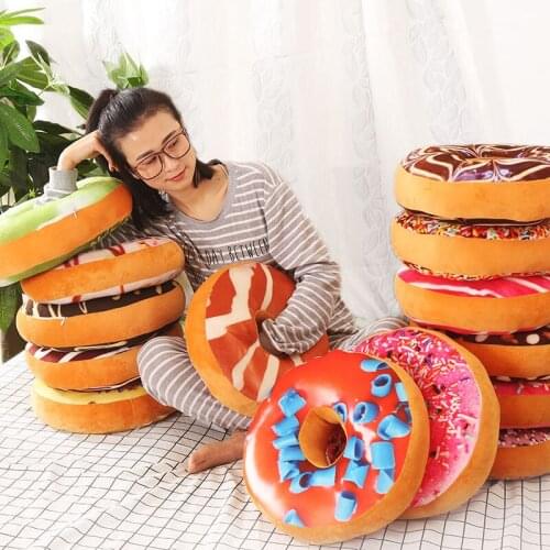 Doughnut Cookies Chocolates Cake Cute Plush Dolls Soft Stuffed Cushion Toys Gifts for Children Kids Sofa Pillow Party Home Decor