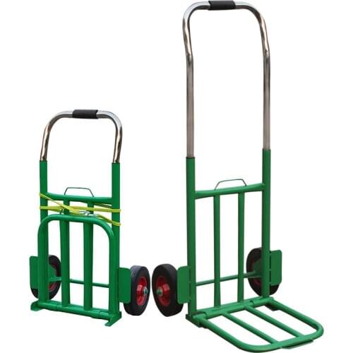 Portable Large Trolley Grocery Cart, Pull Luggage Truck Can Load 100KG, Foldable Hand Dolly