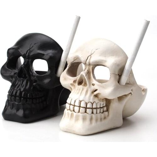 Retro skull ashtray ghost festival resin home desktop storage creative eye hole spot Halloween decorations