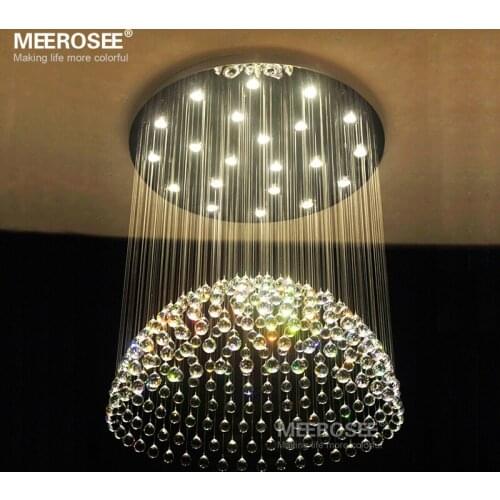 Luxurious Crystal chandelier light fixture GU10 Crystal lamp Flush Mounted lamparas for Hotel Project Restaurant 100% Guaranteed