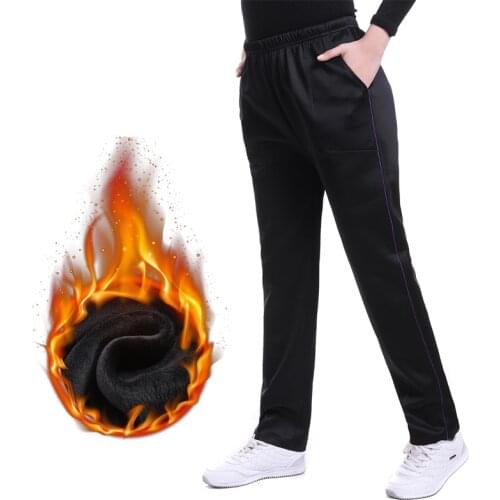 Loose Women Warm Fleece pants High waist Casual Pants Straight Pants Lined Fleece Trousers Autumn Sweatpants