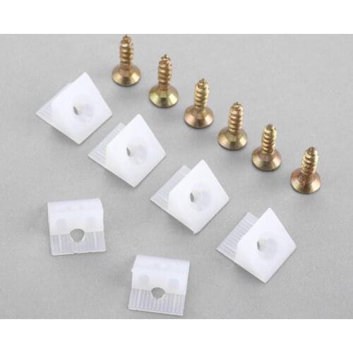 50pcs 45 Degree Angle Plastic Furniture Cabinet Corner Bracket Board Holder Closet Furniture Back Panel With Screws