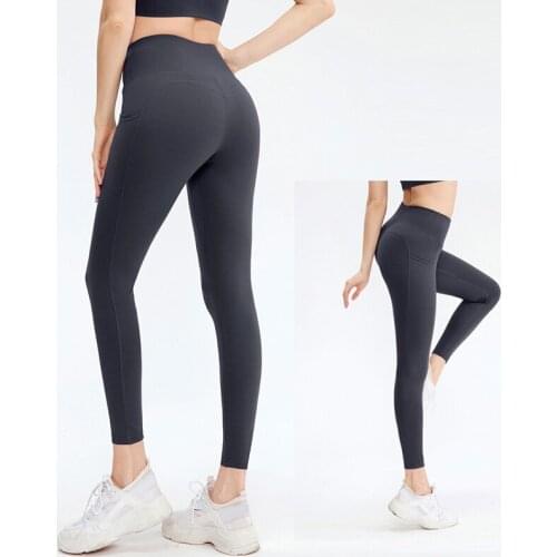 High Waist Yoga Pants Women Tights Leggings Femal Sport Fitness Workout Yoga Pant Solid Color Women 02336