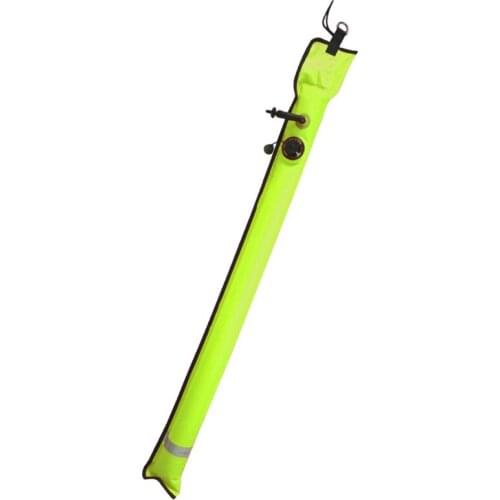 1M Scuba Diving Inflatable SMB Surface Signal Marker Buoy Visibility Float Signal Tube Sausage,Yellow