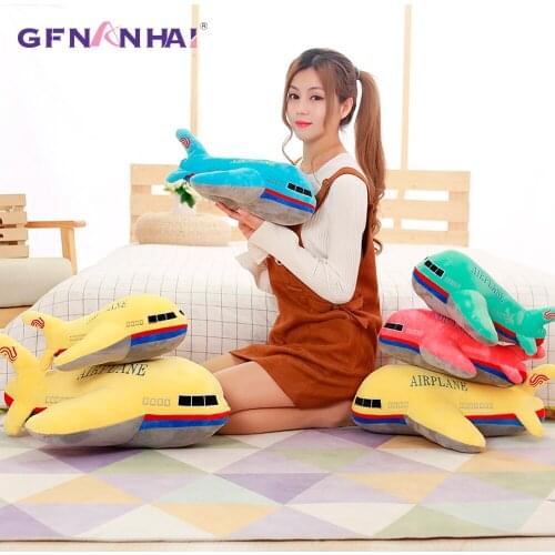 1pc 40/50/60cm Simulation Airplane Plush Toy Stuffed Plane Best Selling Toy Soft Plush Pillow Kawaii Holiday Gift For Kid