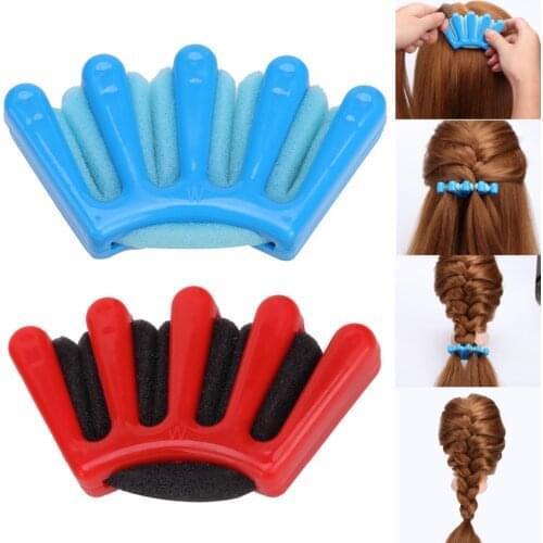 2 Colors Magic Lady French Hair Braiding Tool Weave Sponge Plait Twist Hairstyling Braider DIY Accessories