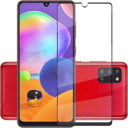 For Glass Samsung Galaxy A31 Tempered Glass Screen Protector HD Full Glue Phone Film Protective Glass on For Samsung Galaxy A31