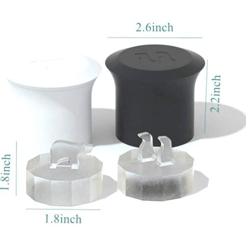 3D Large Ice Square Tray with Lid- Whiskey Ice Square Trays- Silicone Ice Square Trays Polar Bear and Penguin Set of 4